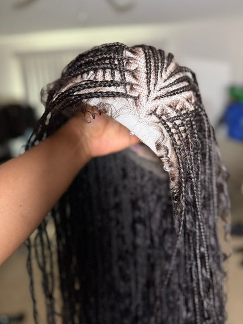 Fulani HD Lace with 100% curly human Hair